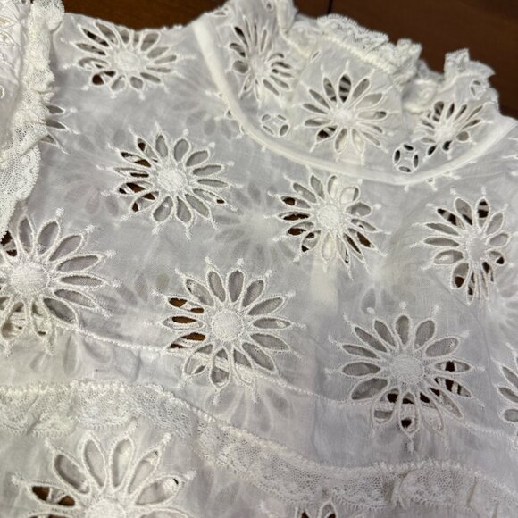Isabel Marant Blouse & Skirt Set White Floral Eyelet size 34 - Picture 4 of 14